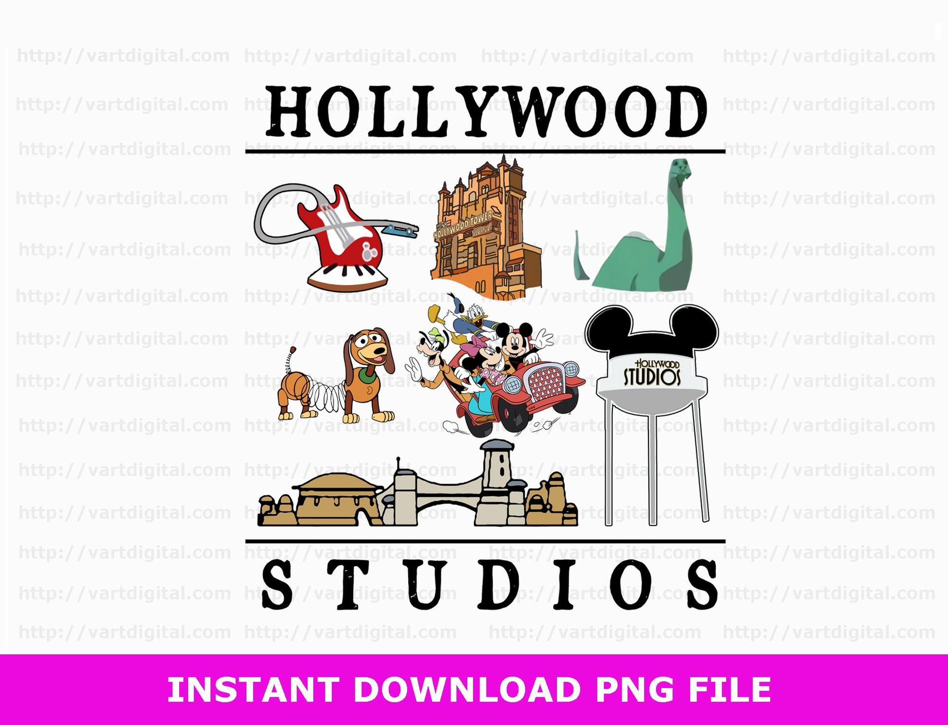 Hollywood Studios Png, Mouse and Friends Png, Family Vacation Png, Hollywood Tower Png, Toy Friends Png, Vacay Mode, Sublimation For Png 9 - VartDigitals