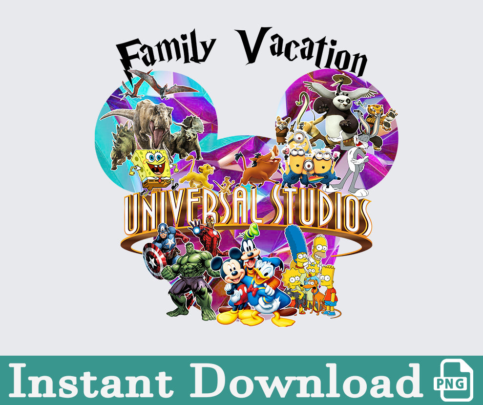 Universal Studio 2024 Png, 2024 Family Trip Png, Universal Studios Trip, Universal Bundle Png, Sublimation Design, Png Download 81