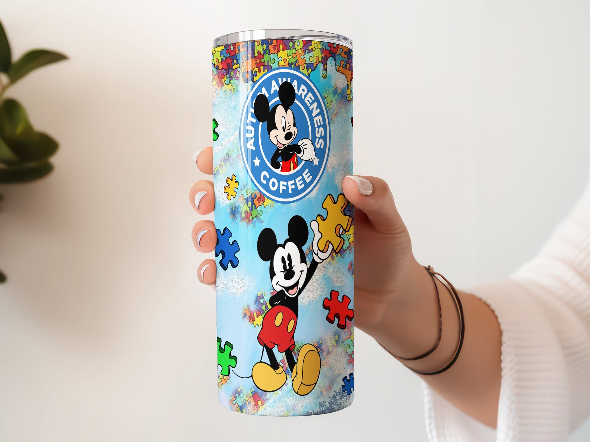 Autism 20oz skinny tumbler, Cartoon Tumbler Wrap, Autism Awareness png, western tumbler png, sublimate download, Teacher Tumbler, Png - VartDigitals