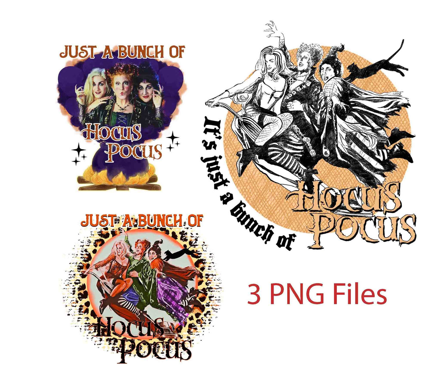 It's Just A Bunch Of Hocus Pocus Png, Halloween Png, Sublimation Designs Downloads, Png Files For Sublimation, Digital Download, Hocus Pocus