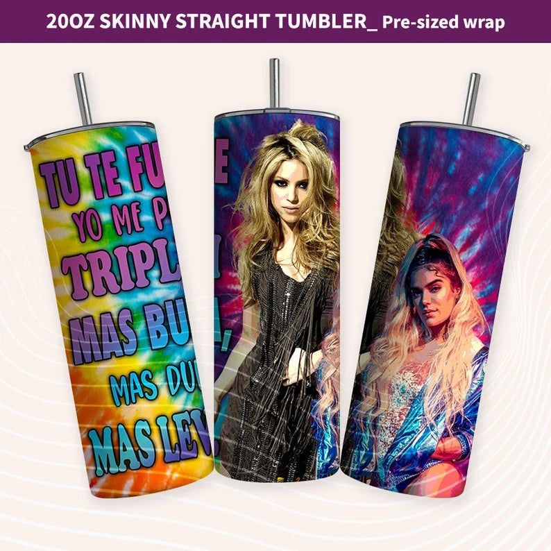 Karol G Shakira Tumbler Bundle, Mañana sera bonito, plantilla para sublimacion, Karol G y Shakira Tumblr 20 0nzas, Karol G BundleTumbler 20 oz Wrap Png