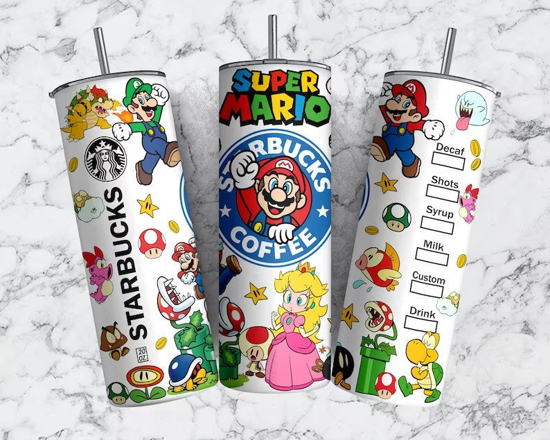 Cartoon Tumbler Wrap Bundle, 20oz Skinny Tumbler Sublimation Design, Sublimation Design, Mario Tumbler, 20oz Skinny Straight2,Cartoon Tumbler2 - VartDigitals