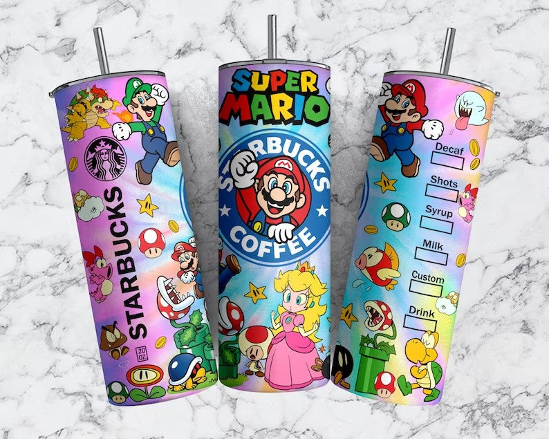 Cartoon Tumbler Wrap Bundle, 20oz Skinny Tumbler Sublimation Design, Sublimation Design, Mario Tumbler, 20oz Skinny Straight2,Cartoon Tumbler2 - VartDigitals