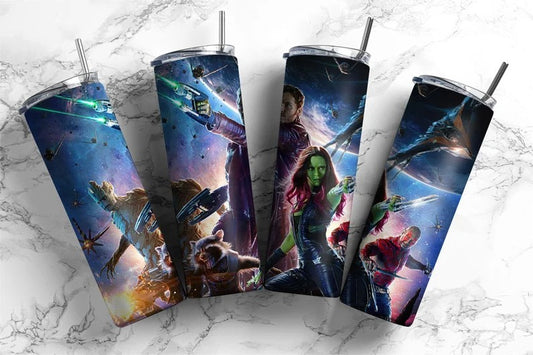 Guardians of The Galaxy Tumbler Wrap, Marvel Tumbler Wrap, 20oz Skinny Straight Wrap, Full Tumbler Wrap, SuperHero Wrap Png, Sublimation Design 4