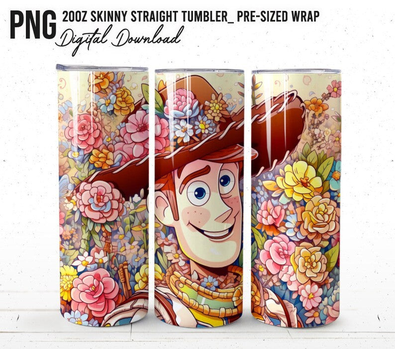 Bundle Cartoon Tumbler, 20oz Skinny Tumbler, Cartoon Tumbler, Full Tumbler Wrap, Toy Story Tumbler, Toy Story Png, Tumbler Wrap,Png download - VartDigitals