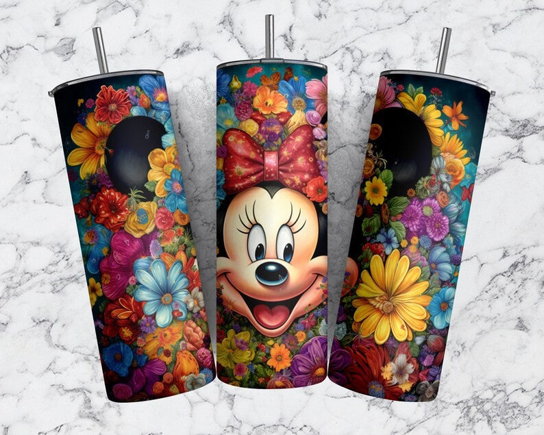 Bundle Cartoon Art Tumbler, 20oz Skinny Tumbler, Cartoon Tumbler, Mickey Minnie Tumbler, Full Tumbler Wrap, Png Instant Download - VartDigitals