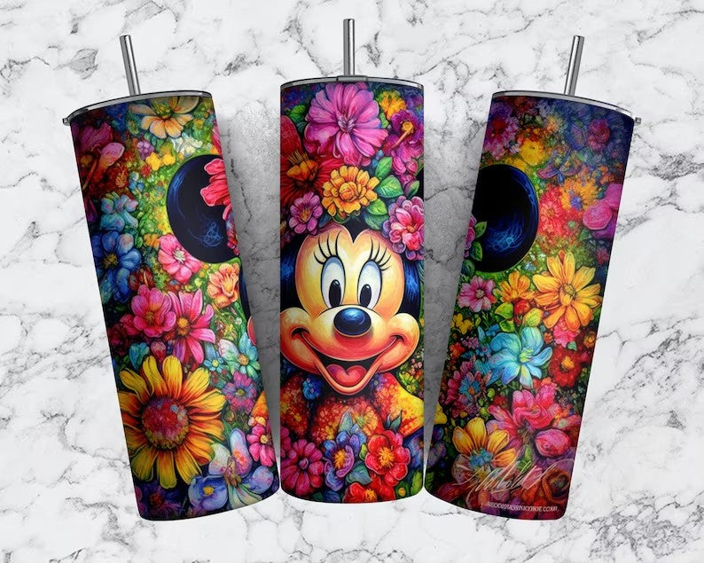 Bundle Cartoon Art Tumbler, 20oz Skinny Tumbler, Cartoon Tumbler, Mickey Minnie Tumbler, Full Tumbler Wrap, Png Instant Download - VartDigitals