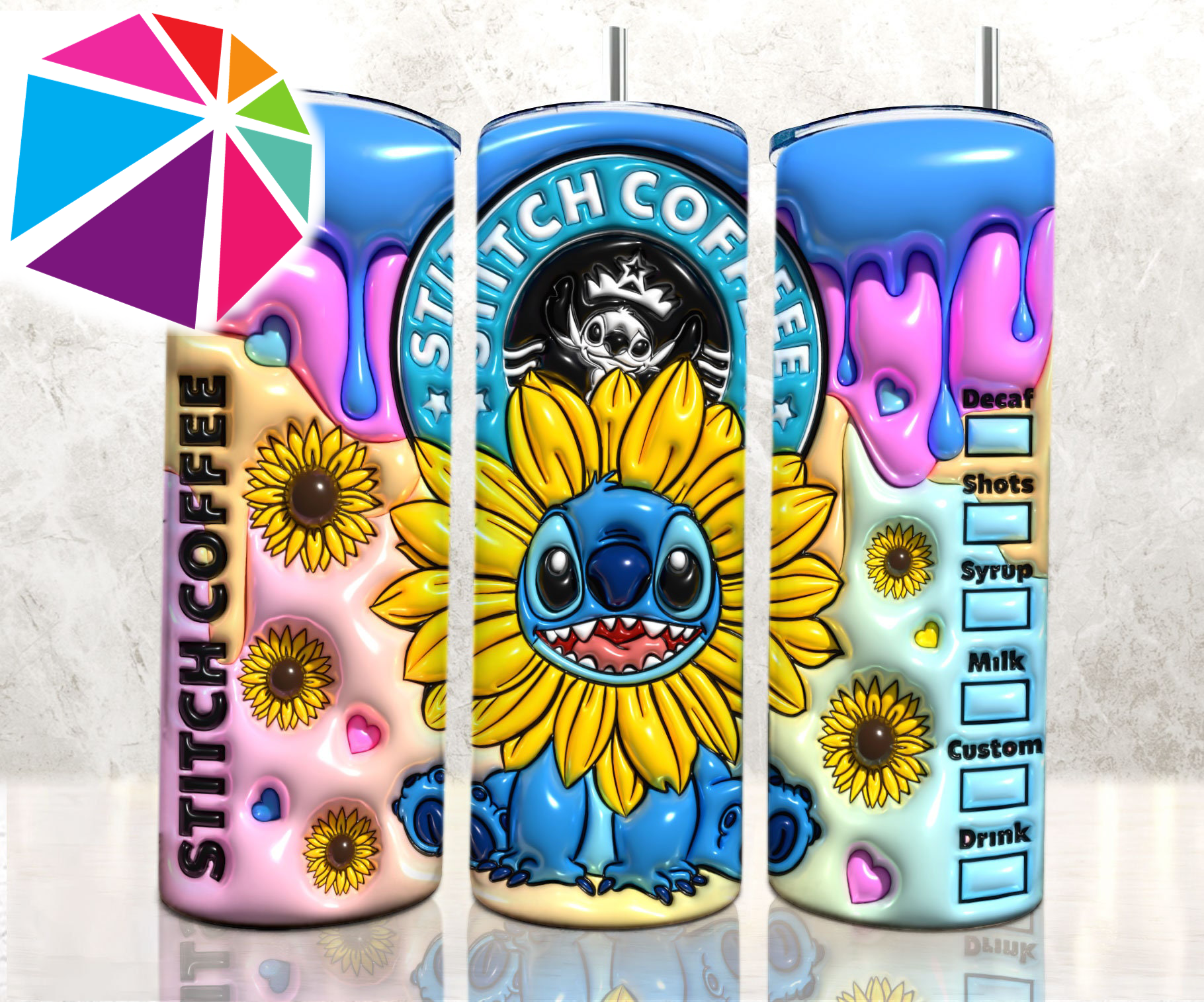 Inflated Cartoon Character Tumbler Wrap Png 3D Tumbler Design, Cartoon Tumbler Sublimation, Sublimation Design, 3D Character Tumbler Png - VartDigitals