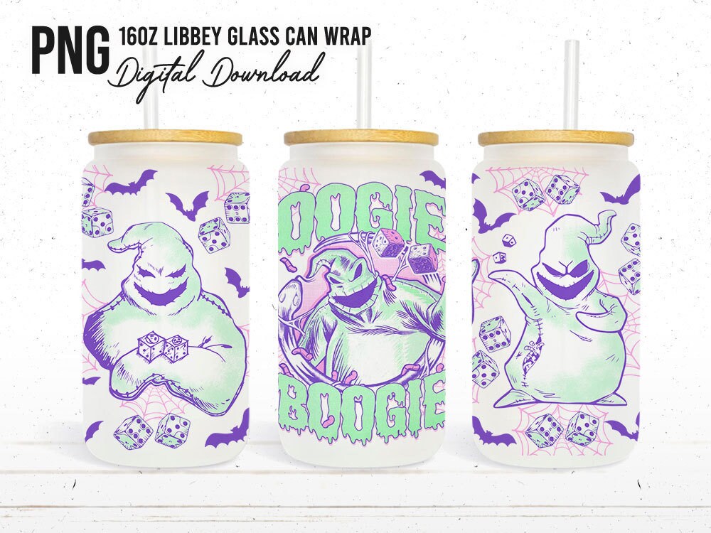 Horror Character Tumbler Wrap, 16oz Can Glass Wrap, Cartoon Can Glass, Spooky Vibes Can Glass, Halloween Png, Sublimation Design Png - VartDigitals