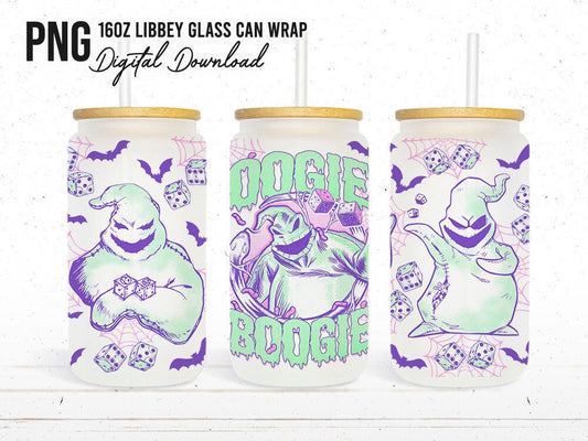 Horror Character Tumbler Wrap, 16oz Can Glass Wrap, Cartoon Can Glass, Spooky Vibes Can Glass, Halloween Png, Sublimation Design Png - VartDigitals