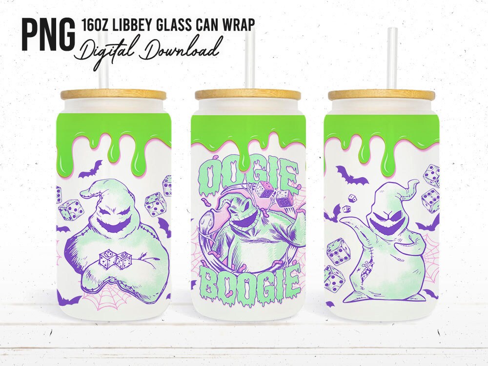 Horror Character Tumbler Wrap, 16oz Can Glass Wrap, Cartoon Can Glass, Spooky Vibes Can Glass, Halloween Png, Sublimation Design Png - VartDigitals