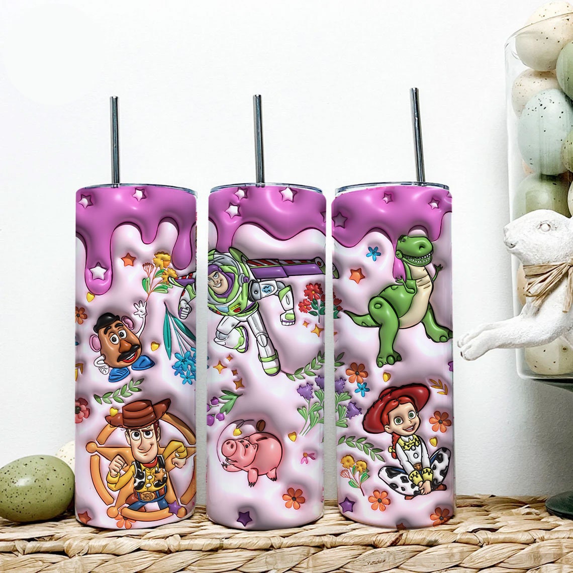 3D Inflated Cartoon Tumbler, Cartoon Movie Tumbler, Inflated Tumbler, 3D Tumbler Wrap 20oz Skinny Tumbler,Spooky Season Tumbler,Png Download - VartDigitals