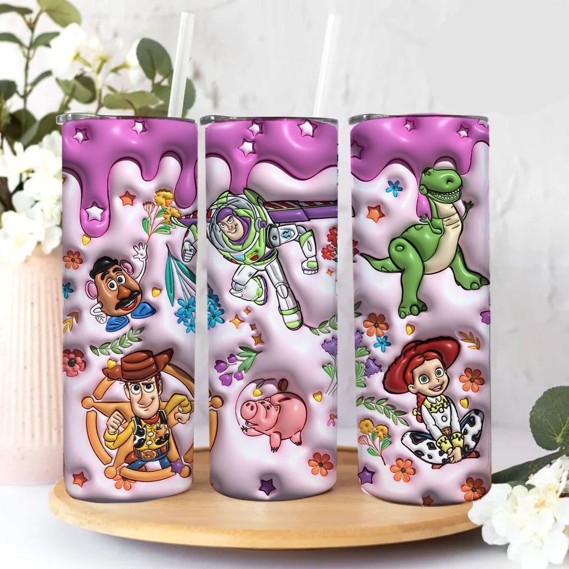 3D Inflated Cartoon Tumbler, Cartoon Movie Tumbler, Inflated Tumbler, 3D Tumbler Wrap 20oz Skinny Tumbler,Spooky Season Tumbler,Png Download - VartDigitals