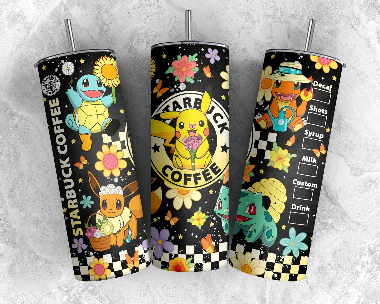 Cartoon Poke Tumbler Bundle PNG, 20oz Tumbler Design, 20oz Skinny Tumbler,Anime Cartoon Sublimation,Digital Game Tumbler, Kids Movie Tumbler - VartDigitals