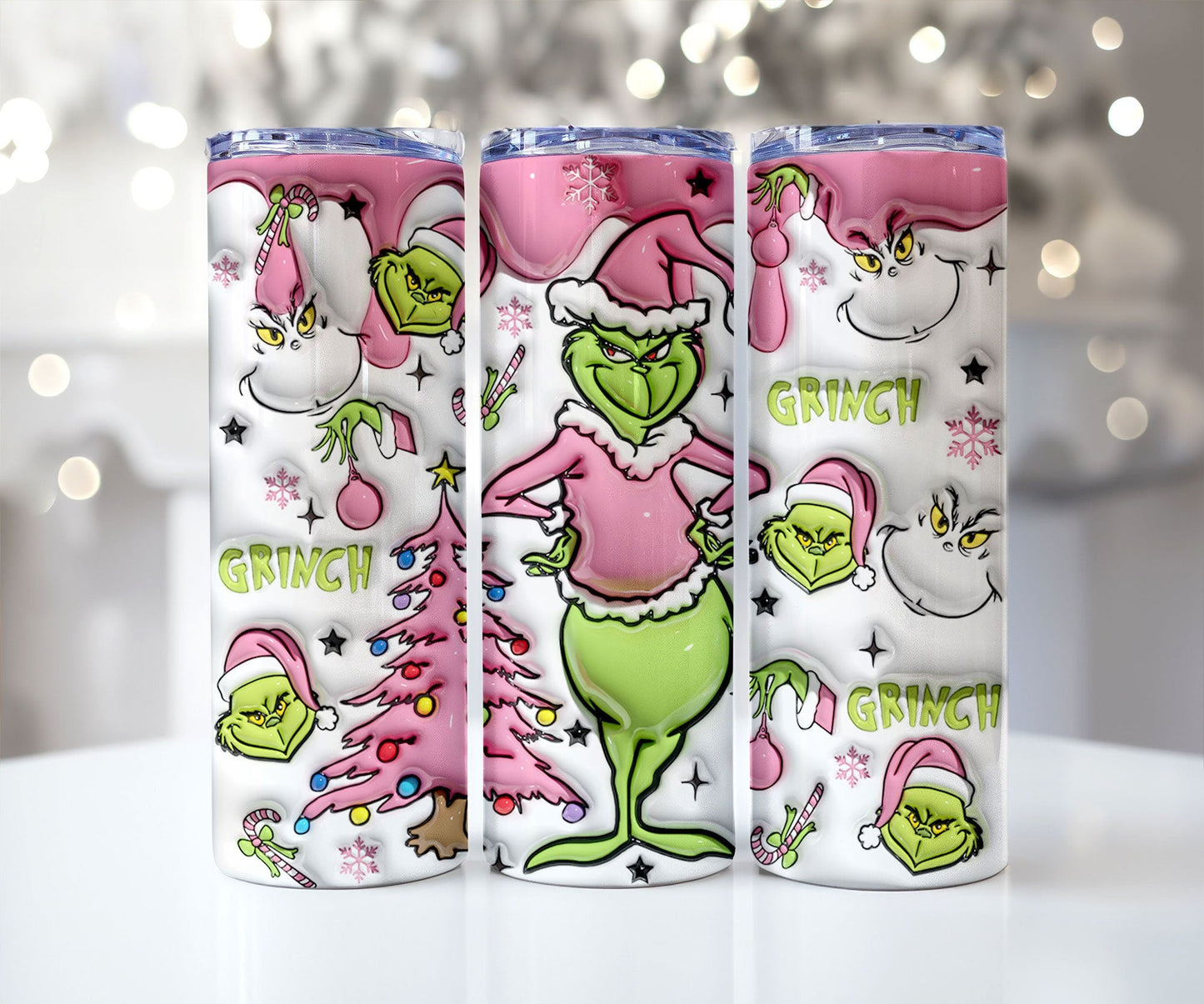 25 Designs 3D Christmas Tumbler Sublimation, 20oz Skinny Tumbler Bundle Wrap, Cartoon Funny Christmas Design Tumbler PNG Bundle Digital - VartDigitals