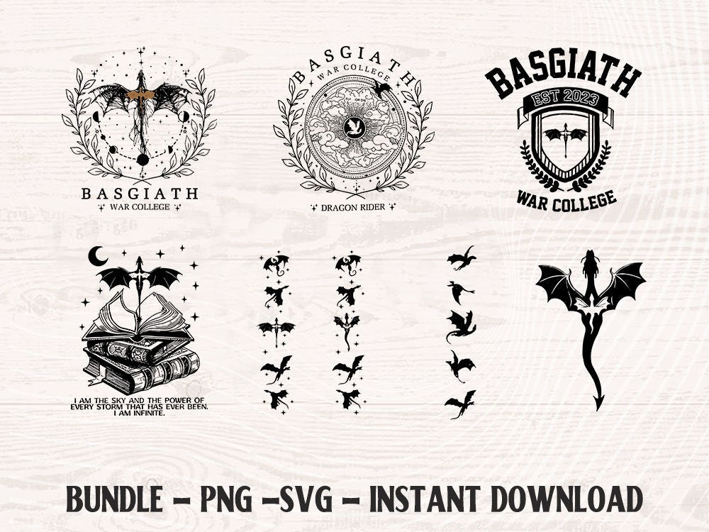 Fourth Wing Bundle Svg, Basgiath War College Svg, Dragon Rider, Violet Sorrengail, Xaden Riorson, Riders Quadrant,Bookish Shirt, Svg File - VartDigitals