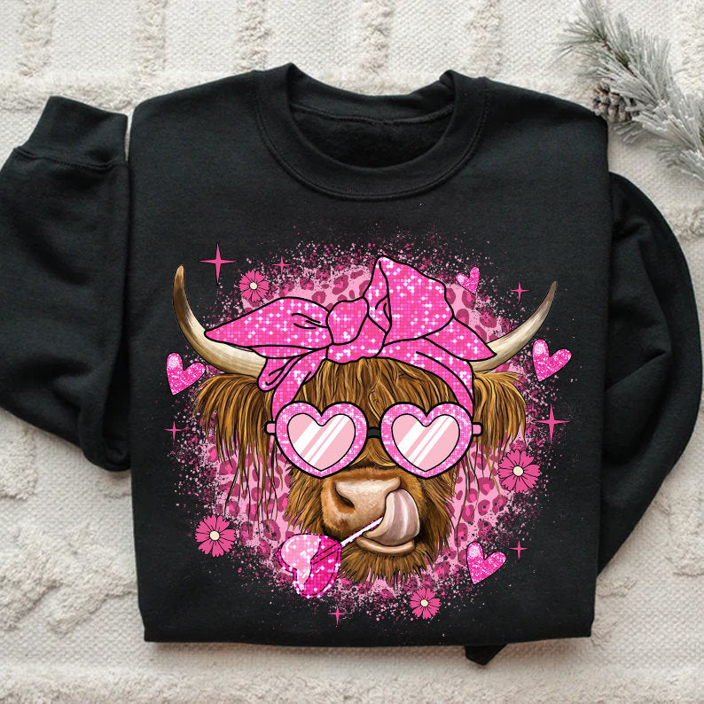 Heifer Valentine Png, Highland Cow Valentine Png, Valentine Day Western Country Png, Love Cow Valentines Day Png, love Sublimation Design - VartDigitals