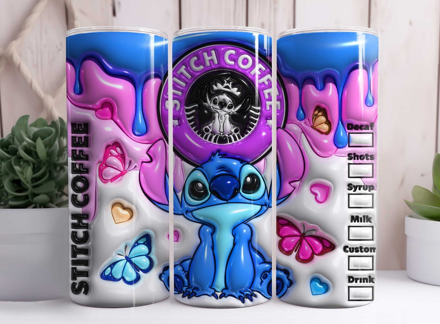 Inflated Stitch Tumbler Design PNG, 3D Stitch Tumbler Wraps 20oz Skinny Sublimation Digital Downloads 3D Puffy Stitch Design Sublimation - VartDigitals