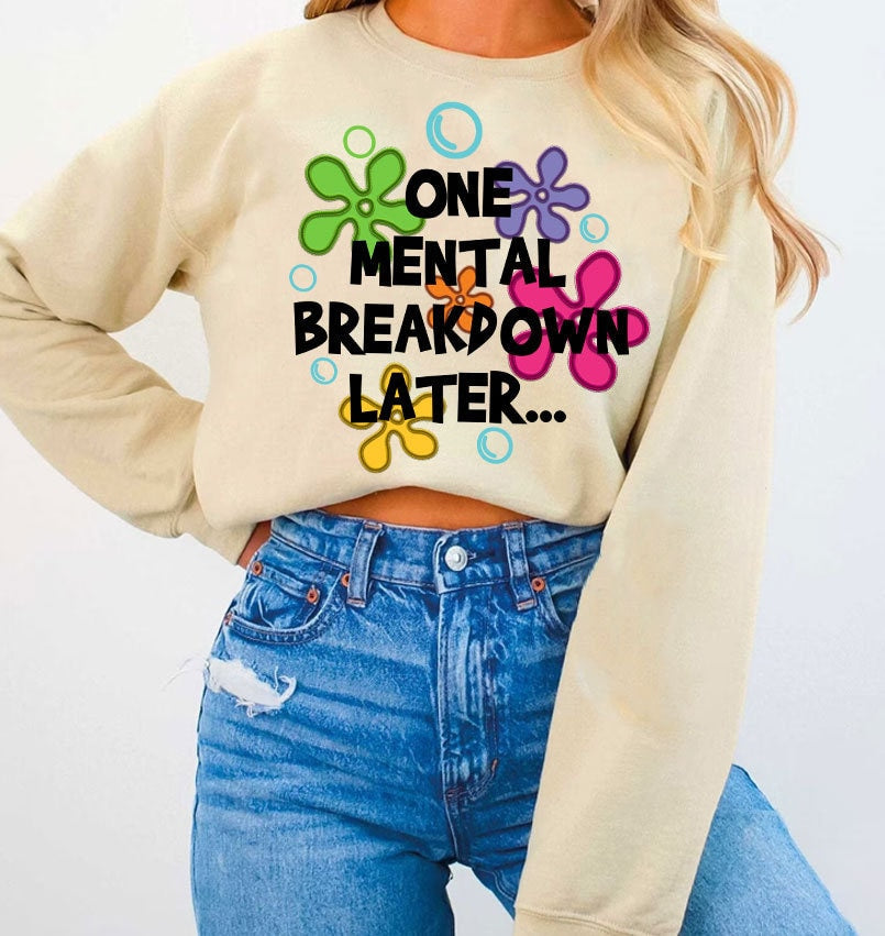 One Mental Breakdown Later Png, Mental Health Embroidered Png, Digital Files, Mental Breakdown Embroidery Sublimation, Digital Download - VartDigitals