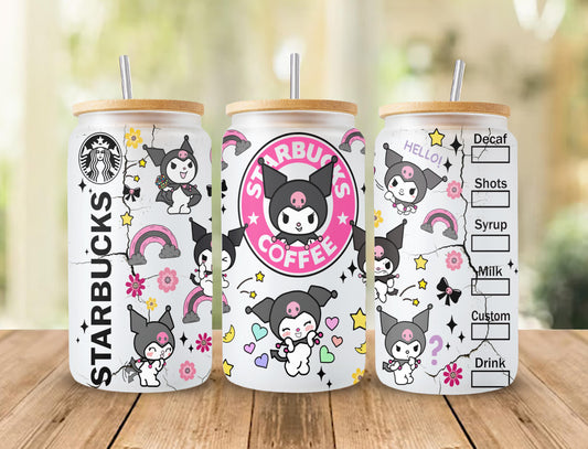 Kawaii Cat Coffee Tumbler Wrap, Cat Coffee, Cat 16oz Can Glass Wrap, Cat Tumbler Wrap, Pink Cat Tumbler, Instant Download