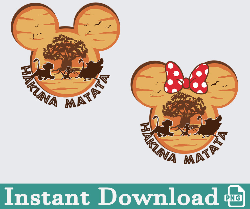 Hakuna Matata Png Bundle, Hakuna Matata Png, Lion King SVG, Vacay Mode Svg, Magical Kingdom Svg, Family Vacation Svg, Disneyland ears Svg