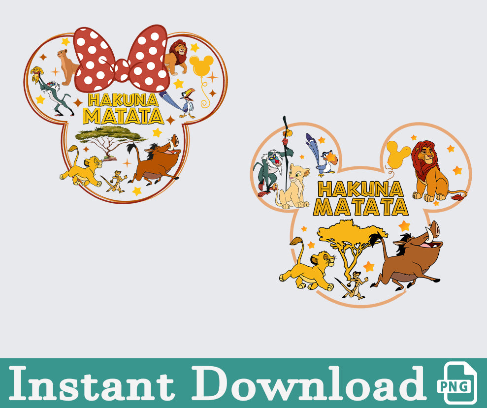 Hakuna Matata Png Bundle, Hakuna Matata Png, Lion King SVG, Vacay Mode Svg, Magical Kingdom Svg, Family Vacation Svg, Disneyland ears Svg 109