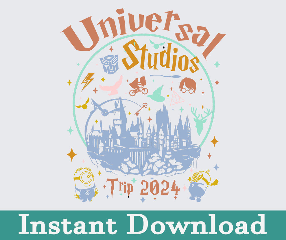 Universal Studio 2024 Png, 2024 Family Trip Png, Universal Studios Trip, Universal Bundle Png, Sublimation Design, Png Download 13