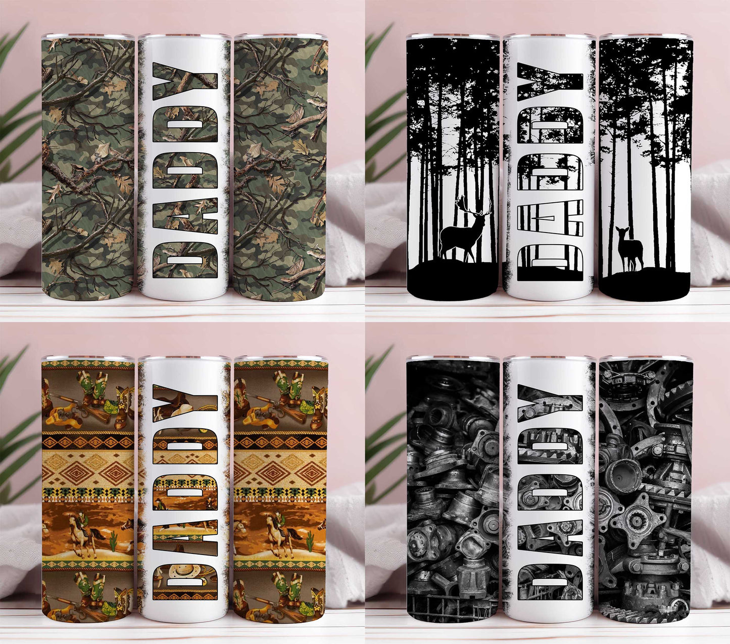 Bundle Dad Tumbler Wrap, 20oz Skinny Straight Wrap, Best Dad Ever Sublimation Bundle, 4 Pack Dad Beer Parody Designs, PNG Files for Sublimation, Dad Tumbler art 2