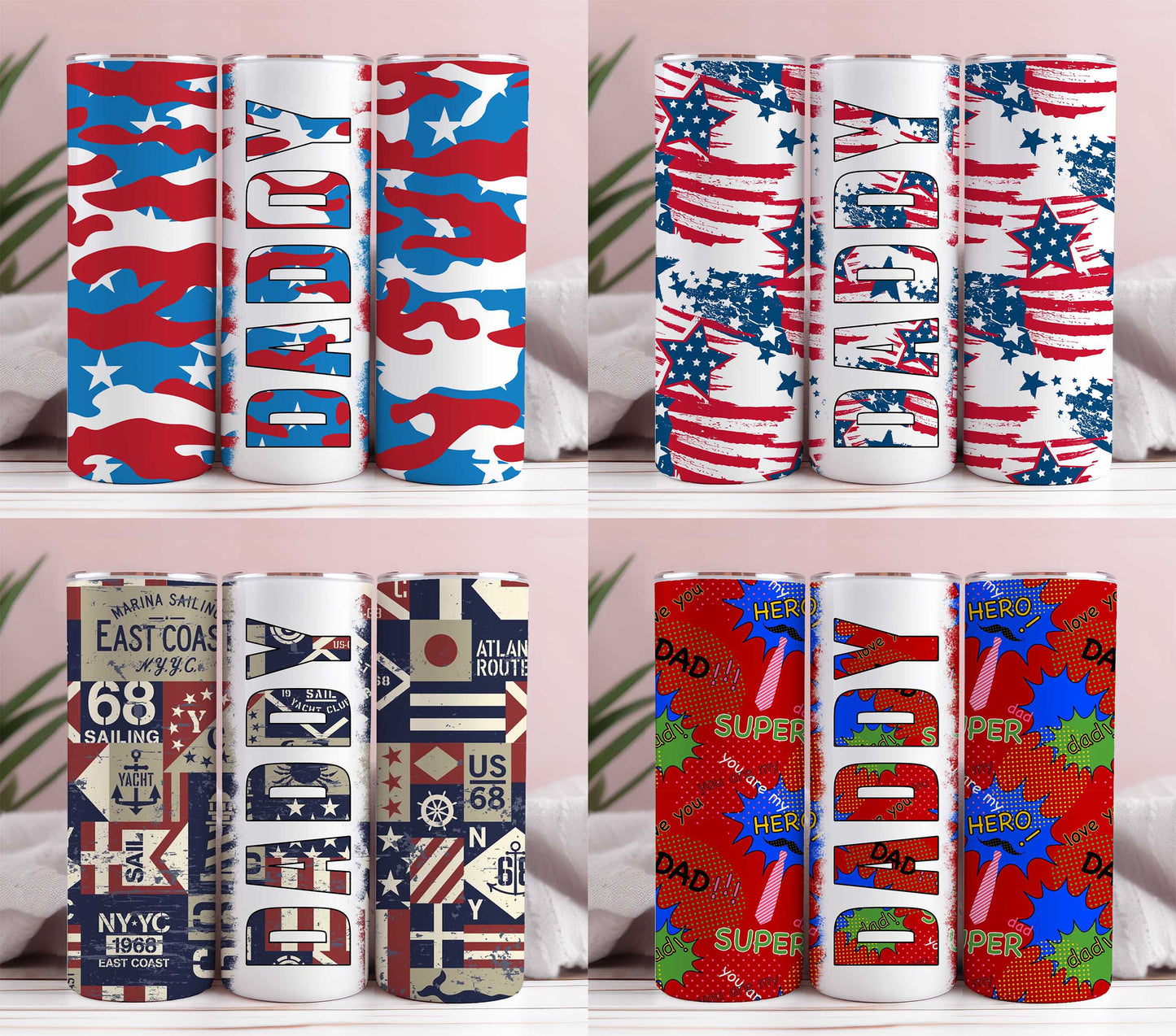 Bundle Dad Tumbler Wrap, 20oz Skinny Straight Wrap, Best Dad Ever Sublimation Bundle, 4 Pack Dad Beer Parody Designs, PNG Files for Sublimation, Dad Tumbler art 3