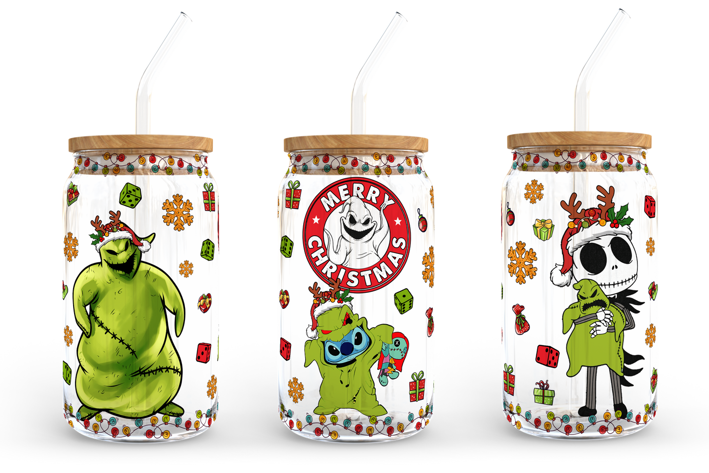 Cartoon Christmas 16oz libbey can Cartoon PNG, 16oz Glass Can Wrap, 16oz Libbey Can Glass, Christmas Tumbler Wrap, Full Glass Can Wrap