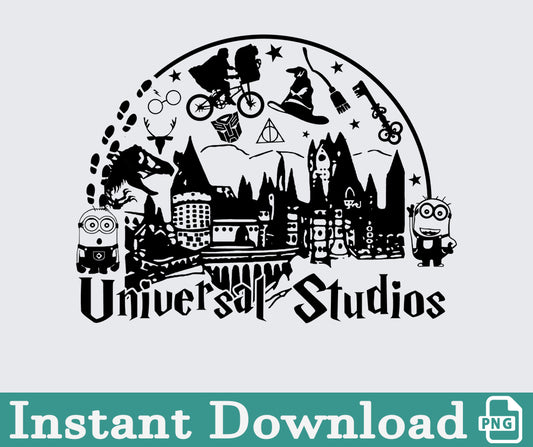 Universal Studios PNG, Family Vacation, Magic Castle, Family Trip, Universal Studios Designs, Universal Studios Trip, Design For Shirts