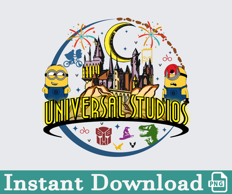 Universal Studios 2024 PNG, Family Vacation, Magic Castle, Family Trip, Universal Studios Designs, Universal Studios Trip, Design For Shirts