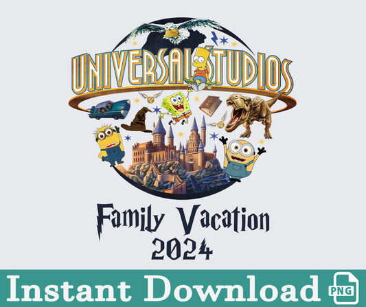 Universal Studio 2024 Png, 2024 Family Trip Png, Universal Studios Trip, Universal Bundle Png, Sublimation Design, Png Download 33