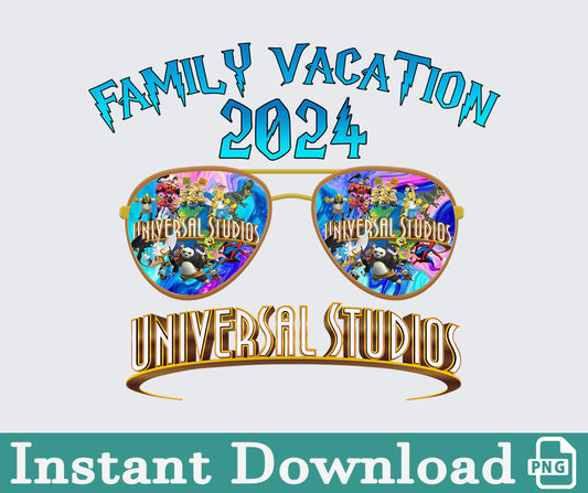 Universal Studio 2024 Png, 2024 Family Trip Png, Universal Studios Trip, Universal Bundle Png, Sublimation Design, Png Download 34