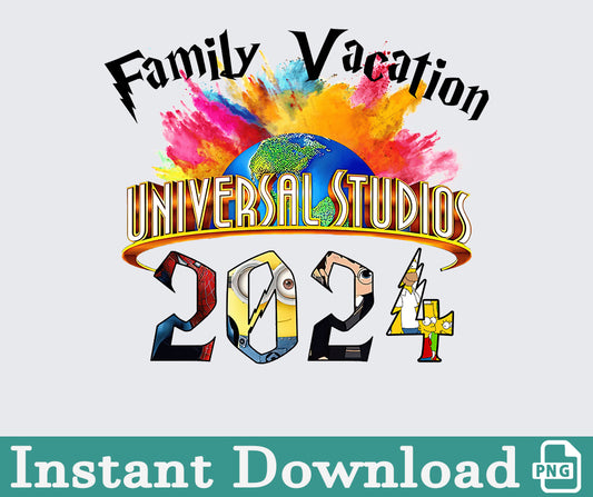 Universal Studio 2024 Png, 2024 Family Trip Png, Universal Studios Trip, Universal Bundle Png, Sublimation Design, Png Download 46