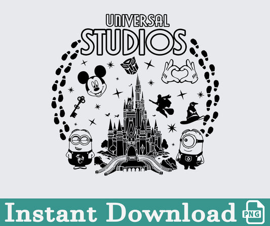 Universal Studios PNG, Family Vacation, Magic Castle, Family Trip, Universal Studios Designs, Universal Studios Trip, Design For Shirts 51