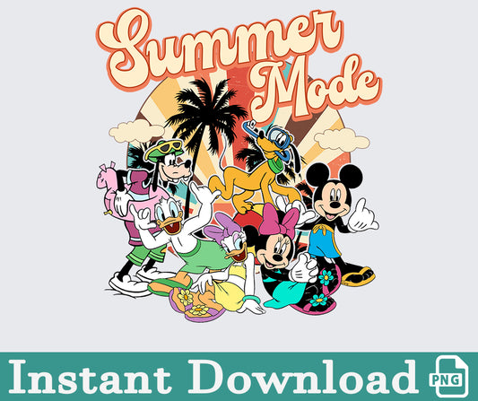 Retro Summer Mode Svg, Summer Trip Svg, Cute Mouse Svg, Vacay Mode Svg, Magical Kingdom Svg, Summer Vibes Svg, Family Trip Shirt Svg