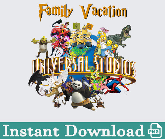 Universal Studio 2024 Png, 2024 Family Trip Png, Universal Studios Trip, Universal Bundle Png, Sublimation Design, Png Download 69