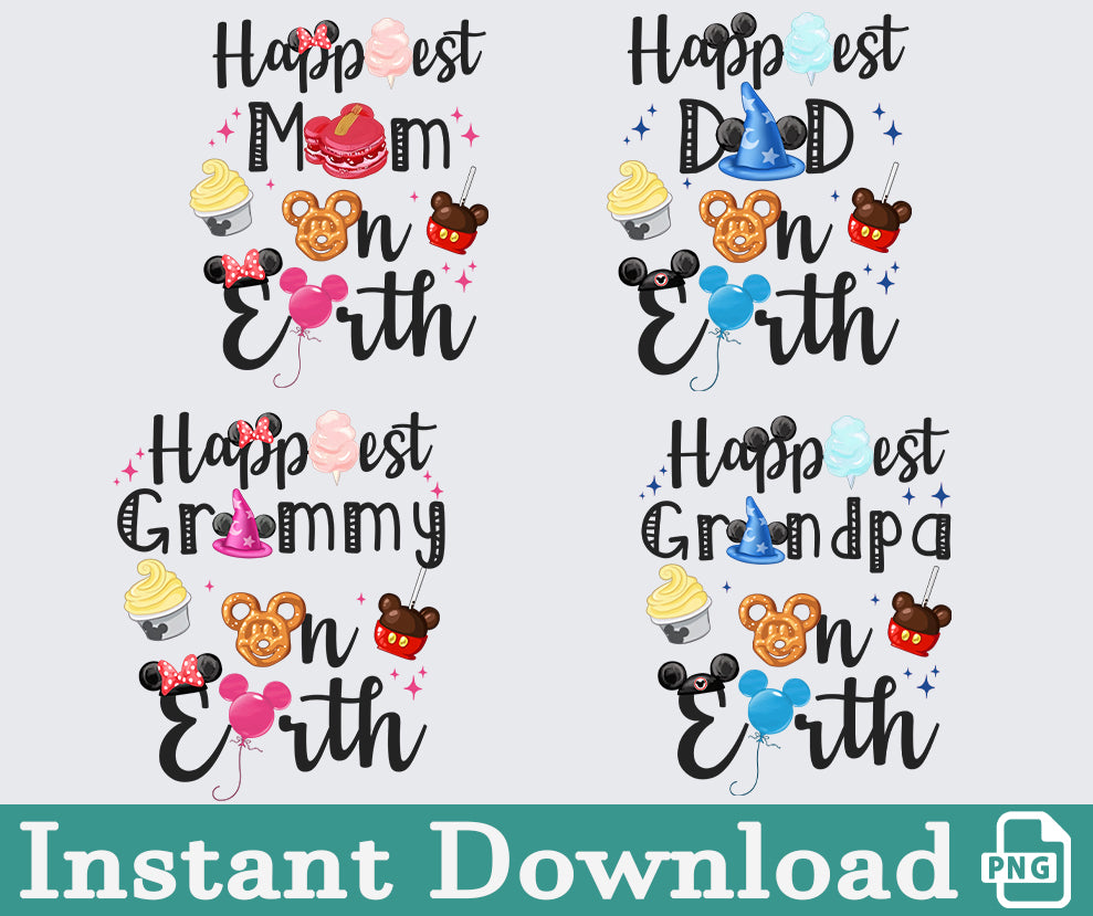 Bundle Happiest Mom On Earth Svg, Family Trip Svg, Magical Castle Svg, Mom Trip, Magical Kingdom, Mom Shirt, Vacay Mode Svg, Mom Life Svg