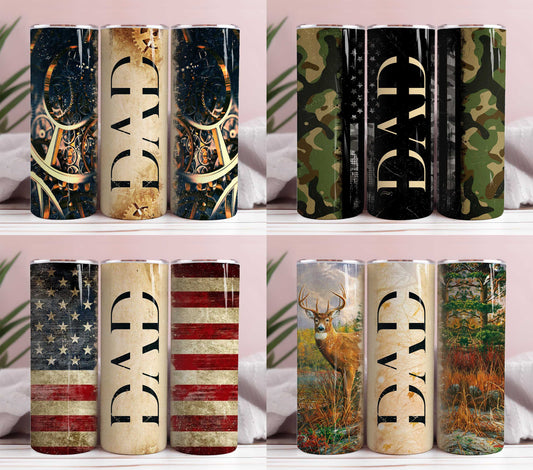 Bundle Dad Tumbler Wrap, 20oz Skinny Straight Wrap, Best Dad Ever Sublimation Bundle, 4 Pack Dad Beer Parody Designs, PNG Files for Sublimation, Dad Tumbler art 1