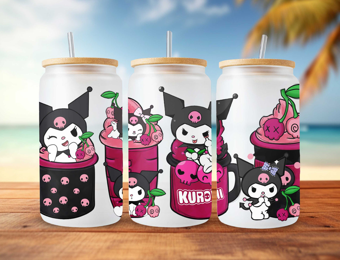 Pink Kitty PNG, 16oz Glass Can Wrap, 16oz Libbey Can Glass, Kitty Cartoon Tumbler Wrap, Full Glass Can Wrap, Cartoon Tumbler, Pink Kitty - VartDigitals