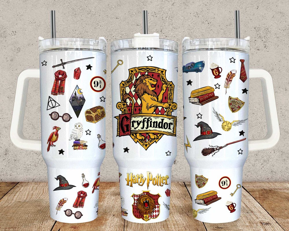 Magic 40 oz Tumbler Wrap PNG, HP Quencher Tumbler Sublimation, Wizard Tumbler Png, HP Tumbler Png, Digital Download 1