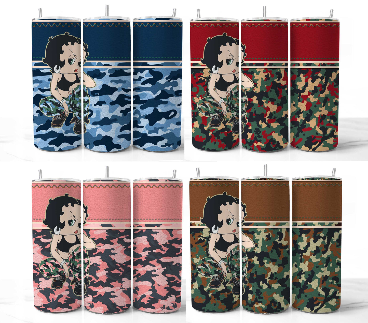 Cartoon 80s Tumbler, Bags Pattern Tumbler, Betty 20oz Skinny Tumbler, Sublimation Designs,Betty Boop Custom Tumbler Wrap, Png Download