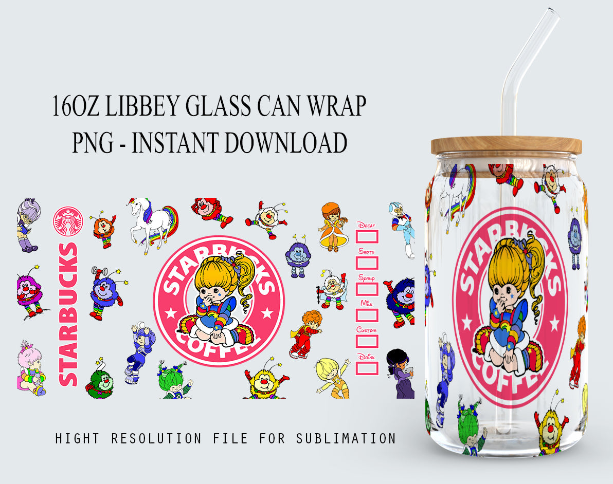 Cartoon 16oz libbey can Cartoon PNG, 16oz Glass Can Wrap, 16oz Libbey Can Glass, Catoon kids Tumbler Wrap, Full Glass Can Wrap - VartDigitals