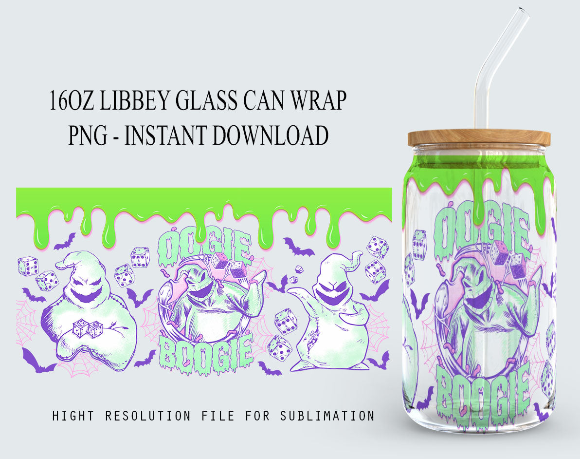 Horror Character Tumbler Wrap, 16oz Can Glass Wrap, Cartoon Can Glass, Spooky Vibes Can Glass, Halloween Png, Sublimation Design Png