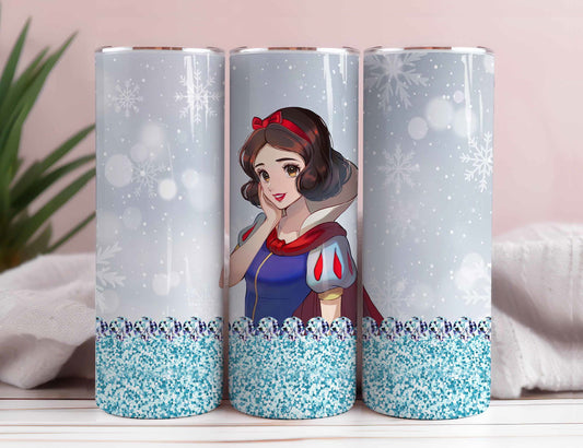 Glitter Princess 20oz Tumbler Wrap, Princess Sublimation, Cartoon Tumbler Png, The Little Mermaid,Princess Tumbler Png, Princess Png 2