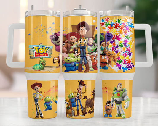 Movies Characters 40oz Tumbler Wrap Png, Cartoon Characters, Toy story 40oz Tumbler Png, Magic Cartoon 40oz Tumbler Png Sublimation Design Download