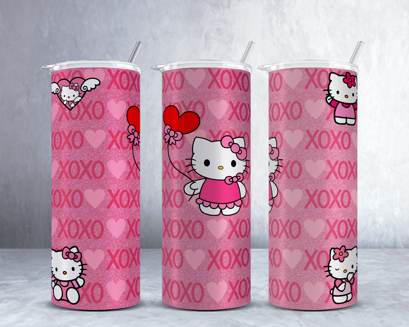 Kawaii Kitty tumbler design Bundle , 20 oz straight tumbler design, sublimation image, tumbler wrap Kawaii sublimation, bundle tumbler wrap - VartDigitals